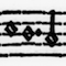 A dot of prolongation placed on a staffline, rather than between them
